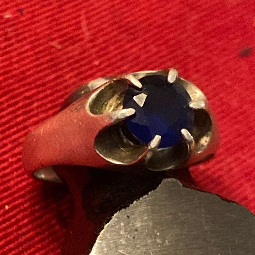 Blue Silver Ring *Real*Silver*